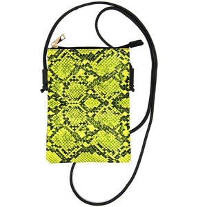 LOF Snake Skin Print Crossbody Bag